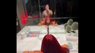 FUCKING MY BEST FRIEND'S GIRLFRIEND DOGGY IN FRONT OF THE MIRROR