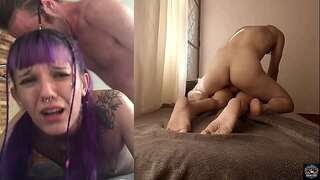Alt Submissive Bitch, CRIES in lot driving - HARD ANAL Fuck
