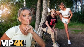 MOMMY4K. Russian Cougar Malusha found a dude with huge cock in the park and fucked him in 5 minutes