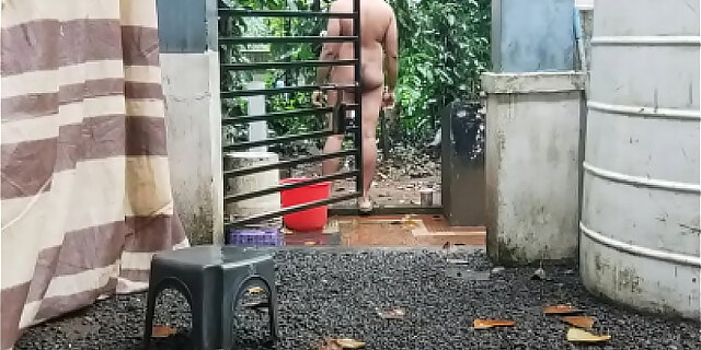 Naked indian boy in woods