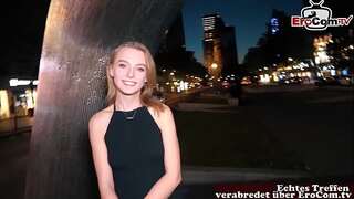 Cute german blonde Teen with diminutive tits at a real Fuckdate
