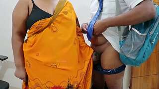 Bhabhi USING schoolgirl for having fun and satisfying herself