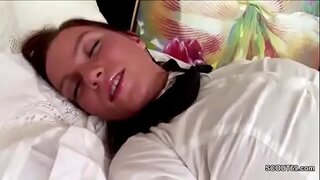 Brother Caught Step-sister Masturbate and Seduce to Fuck her