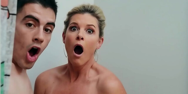 Two MILF ladies sharing young big cock