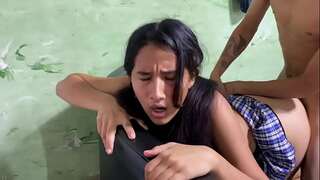 NO Prof It hurts!!! Young dame student leaves with her educator after school, real homemade