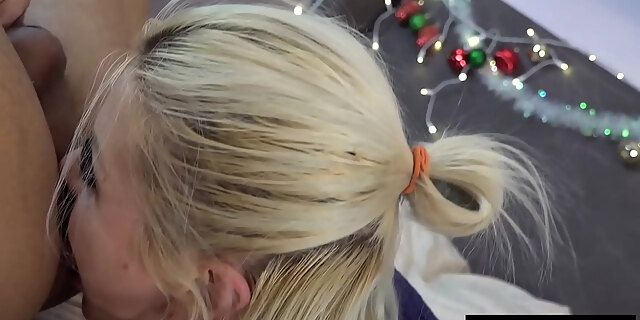 Big tits step sister gets butt-fucked by desi bro and squirts this Christmas