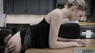 Submissive housemaid pummeled by her boss