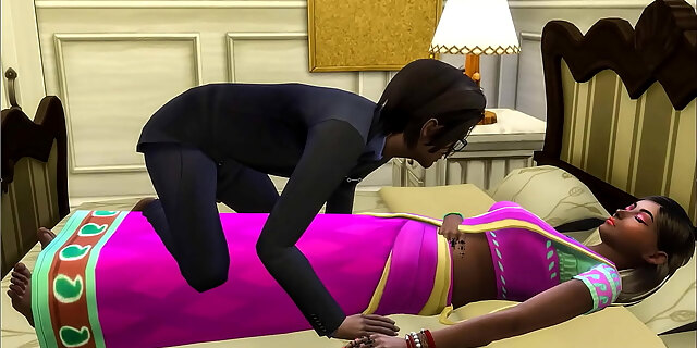 Indian step Mom And her step son Share The Same Room And The Same Bed After Returns Home From Work