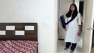 Komal went heterosexual to the teacher's house after the classes but the class had not started yet so she taught a masturbation class.