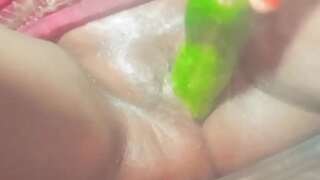 Indian village house wife Fuck by cucumber Part 1