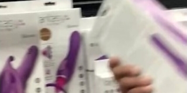FLASHING HER ASS while we supermarket for sex toys. BUY MORE FOR US. WE WILL AUCTION THEM !!!!❤️