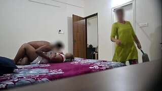 Maid caught fucking with wife