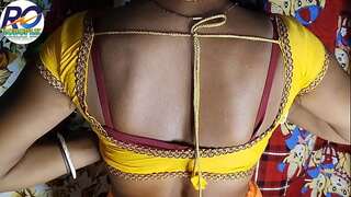 Your Desi village Bhabhi downright naked in saree and blouse, ass poked in mare style, full ass-fuck sex video Hindi audio