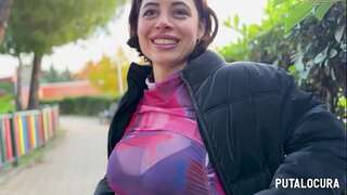 PutaLocura - Incredible buxom Latina Lulita Star gets caught by Torbe and gulps all his jizm