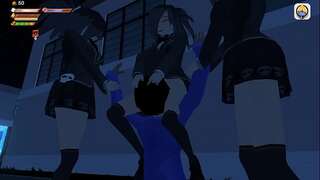 Mean girls hooligan you with urinate in this shitty femdom game