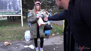Garbage dame turn to super hot crazy mind light-haired hungry for fuckpole