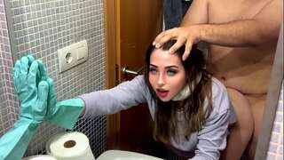 My stepdad fucks me in the shower when I was cleaning, he leaves me less from so much sex, I really love having prohibited sex