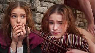 ERECTO ! - Hermione&acute;s First Time Struggles With A Spell - NoLube