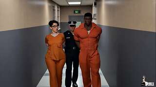 Nerdy girl gets stuffed full of enormous hard-on in jail