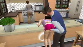 Sims 4, Stepfather enticed and fucked his stepdaughter