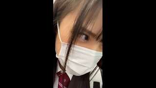[Caution] Uniform bombshell K-chan at Shibuya [neat / lengthy black hair / girl student / blazer / white slick legs] #Sneak Panties #Sneak Peek #Train #Home