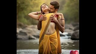 Desi BHABHI boobs press romance by devar