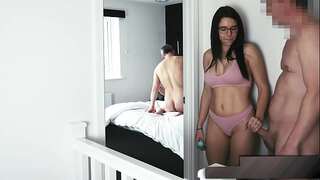 Naughty Stepdaughter Ep. 22 Pt. 2 - Fucking stepdad while sis watches
