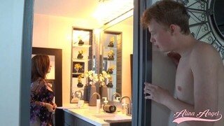 Horny Milf Alina Angel fucking a young dick Alina Angel fucking with her friend's son