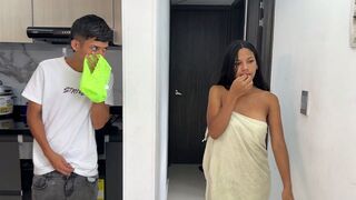 Mi lil Indian stepsister surprises me fapping in her panties, asks me to fuck her in interchange for not telling anything to our stepparents