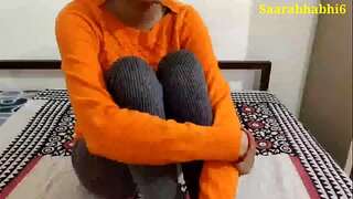 Indian step Daughter Seduces her step Father for Sex and Blowjob with dirty converses