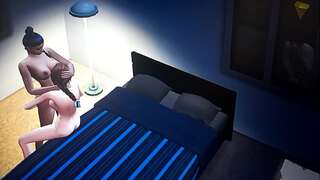 Sims 4 Lesbians have sex while stud wachted  trew window and masterbates
