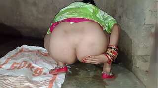 Bhabhi elevated both her gams and got her muff fucked, brother-in-law fucked her by spitting on it