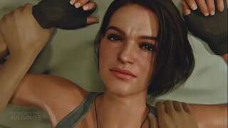 Jill valentine internal cumshot and anal - with audio