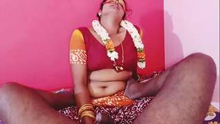 Indian Big melons saree aunty hard-core nailing with daughter's husband. Telugu dirty talks.