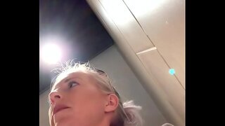 Horny in the restaurant! Fingered on the wc to orgasm