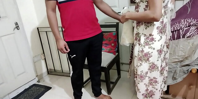 For a thousand rupees, the youthfull maid took off her sari and got her pussy and ass