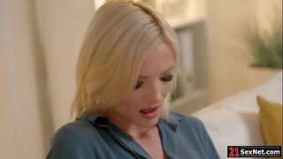 Blonde stunner undress taunting office homie before having anal sex