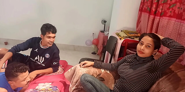 Shathi khatun and hanif and Shapan pramanik .Threesome sex