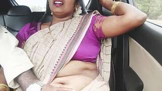 Indian aunty and sonny in law car long drive for sex. Telugu dirty talks.