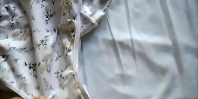 Showing my Indian Wife´s (Marya) floral grubby undies