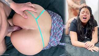 FIRST TIME ANAL! - Very painful anal surprise with a super-cute 18-year-old Latin student.