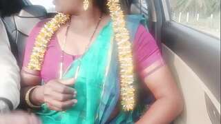 Indian van  with husbend's parent lengthy drive for fucking. Telugu dirty talks.
