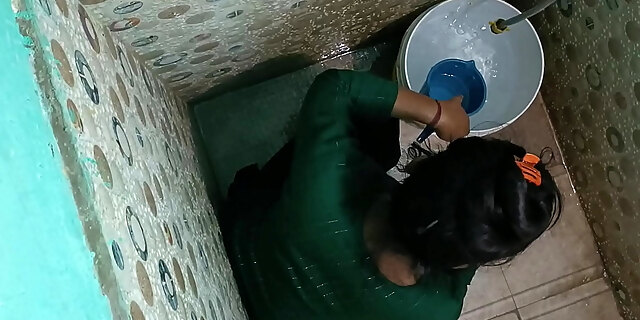 Indian girl tabassum in bathroom