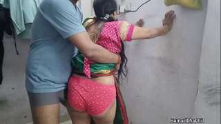 Indian desi bhabhi plumbed in saree