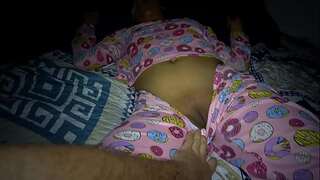 My saucy stepniece wanted me to visit her at her bedroom and got so wild that she let me cum in her shaved labia