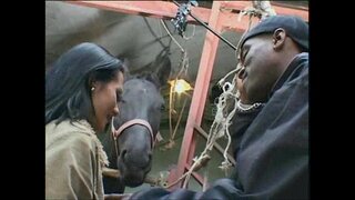 Wild Hard Gangbang Romanian Girl 4 big dicks at once inwards