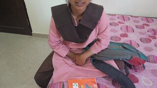 Indian Desi village schoolgirl was first-ever time painfull fucky-fucky in doggy style stance