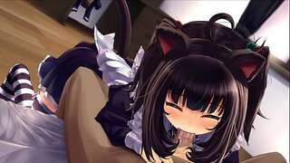 Cute kitty blowjob