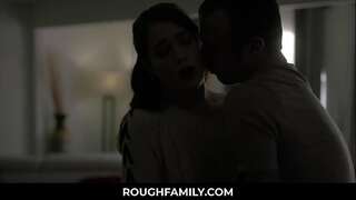 RoughFamily - Stepbrother Busted his Stepsister in Home when Parents Left, Evelyn Claire, Chad Alva