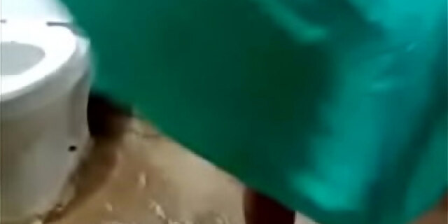 Indian aunty bathing and dress changing